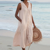 Celeste | Vestido con cuello en V
