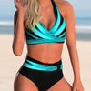 Nemesia | Conjunto de Bikini con Escote Cruzado y Estampado