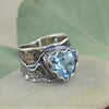 Anillo Declarativo de Topacio Azul