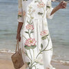 Vestido informal de mujer con estampado floral.