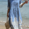 Vestido informal de mujer con estampado floral.
