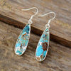 Pendientes de Gota de Jaspe Turquesa