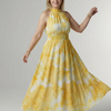 Sylin | Vestido Midi con Halter Arrugado