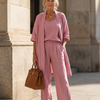 Beatriz | Conjunto de Top y Pantalones Relajados de Tres Piezas