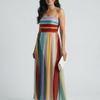 Serena | Vestido Maxi de Rayas Claras