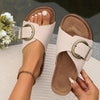 Gloria | Sandalias deslizables color marfil