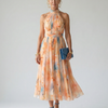 Ariadna | Vestido Midi con Cuello Halter Suave