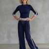 Laura | Conjunto de top y pantalones de pierna ancha