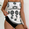 Gregoria | Conjunto tankini con estampado de margaritas que cubre el vientre