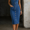 Indira | Vestido vaquero abotonado