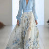 Lolita | Impresionante vestido maxi con estampado floral y escote en V