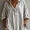 VICTORIA | Blusa de rayas suelta con cuello