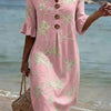 Vestido informal de mujer con estampado floral.