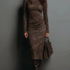 Giada | Vestido midi de ante