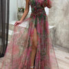 Marta | Vestido maxi de verano con flores y falda plisada