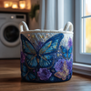 Canasta de Ropa con Diseño de Pétalos de Mariposa
