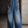Salome | Peto De Denim De Algodón Con Lavado Vintage
