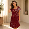 Lucie – Vestido elegante fluido con volantes