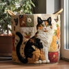 Cesta de Ropa Soñadora con Diseño de Gato en Cabaña
