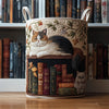 Canasta para Ropa de Gato Estilo Biblioteca