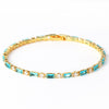 Pulsera deslumbrante de oro y turquesa