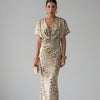 Claire | Vestido midi color cobre