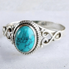 Anillo de Plata Clásico Turquesa