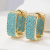 Aros Dorados Turquesa Crush