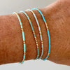 Conjunto de Pulseras de Cuentas Turquesa Sutil