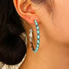 Pendientes Circulares Turquesa Chic