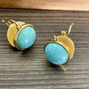 Pendientes de Stud Turquesa Vintage