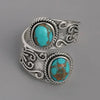 Anillo de Banda de Plata Turquesa Prestige