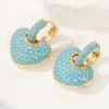 Pendientes Elegantes de Corazón Turquesa