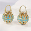 Pendientes Mandala de Turquesa Dorada