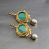 Pendientes de Gemas Turquesa Preciosas