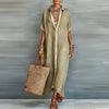 Anastasia™  | Vestido camisero largo con botones