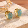 Pendientes de Aro Bold Turquesa
