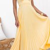 Alma™ | Vestido de Verano Plisado en Amarillo