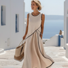 Rosario | Vestido Maxi Sin Mangas con Escote Redondo