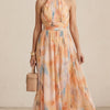 ESTHER | Vestido Halter de Estilo Acuarela