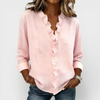 Adelaida | Blusa con Volantes, Cuello en V y Mangas Largas
