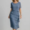 Elena | Vestido Midi de Chifón en Capas
