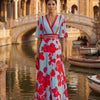 Pilar | Elegant long dress with deep neckline