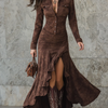 Valeria | Vestido largo con volantes