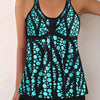 Crispina | Conjunto de tankini con estampado de burbujas que cubre el vientre