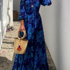 Luna™ | Vestido Largo de Estampado Floral con Mangas Descubiertas