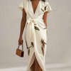 Aura | Vestido Satén Botánico