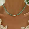 Collar Mínimo de Turquesa y Perla