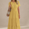 Emma | Vestido maxi con cintura fruncida
