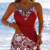 Anselma | Conjunto de tankini de cachemira que cubre el vientre con pantalones cortos
